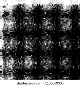 Halftone black and white. Abstract texture of spots on white background