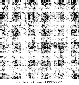 Halftone black and white. Abstract texture of spots on white background
