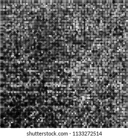 Halftone black and white. Abstract texture of spots on white background