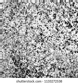Halftone black and white. Abstract texture of spots on white background