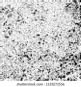 Halftone black and white. Abstract texture of spots on white background