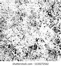 Halftone black and white. Abstract texture of spots on white background