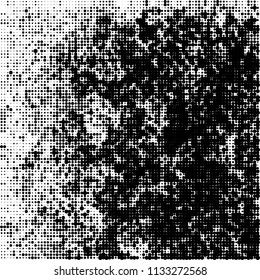 Halftone black and white. Abstract texture of spots on white background