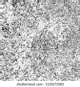 Halftone black and white. Abstract texture of spots on white background