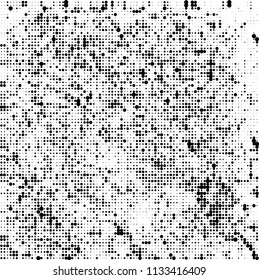 Halftone black and white. Abstract texture of spots on white background