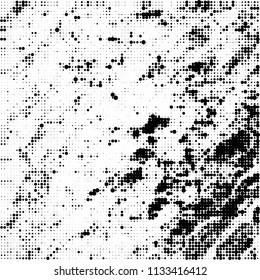 Halftone black and white. Abstract texture of spots on white background