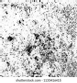 Halftone black and white. Abstract texture of spots on white background