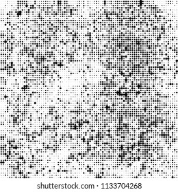 Halftone black and white. Abstract texture of spots on white background