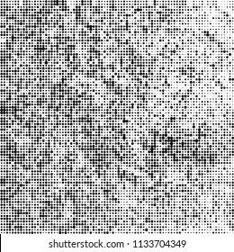 Halftone black and white. Abstract texture of spots on white background