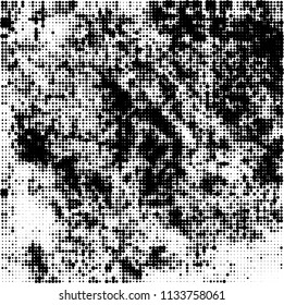 Halftone black and white. Abstract texture of spots on white background