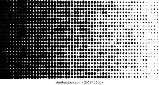Halftone black and white abstract texture