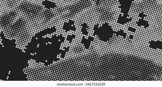 Halftone black and white background illustration for any design. Pop art texture. Presentation for office, business cover design template.