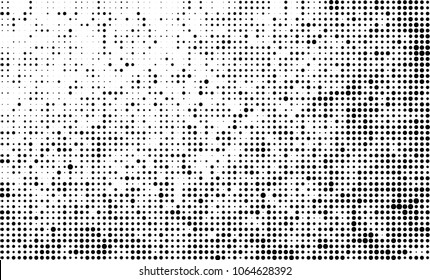 Halftone is black and white. A chaotic pattern of dots on a white background