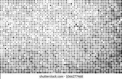 Halftone is black and white. A chaotic pattern of dots on a white background