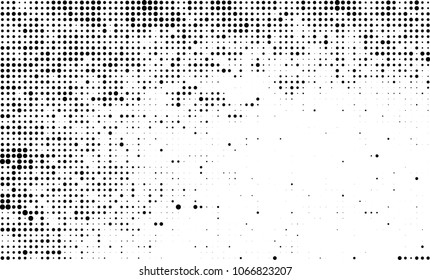 Halftone is black and white. A chaotic pattern of dots on a white background