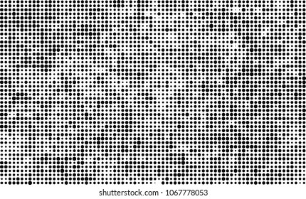 Halftone is black and white. A chaotic pattern of dots on a white background