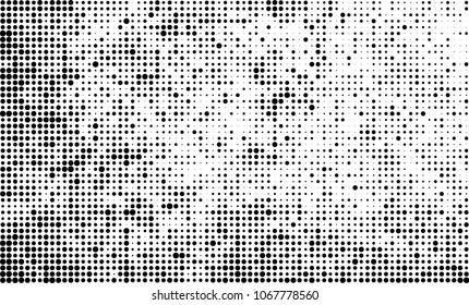 Halftone is black and white. A chaotic pattern of dots on a white background
