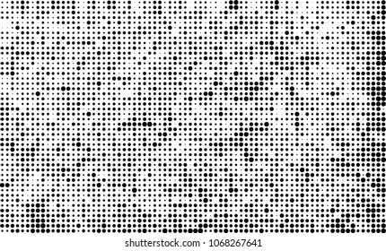 Halftone is black and white. A chaotic pattern of dots on a white background