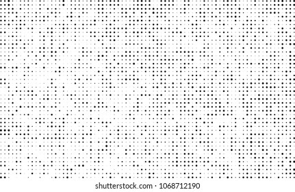 Halftone is black and white. A chaotic pattern of dots on a white background