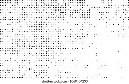Halftone is black and white. A chaotic pattern of dots on a white background