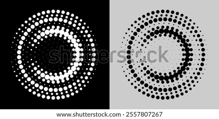 halftone black and white dots 