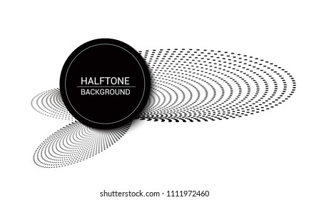 Halftone black and white dots texture background
