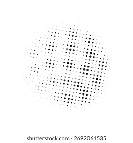 Halftone black and white element decoration graphic