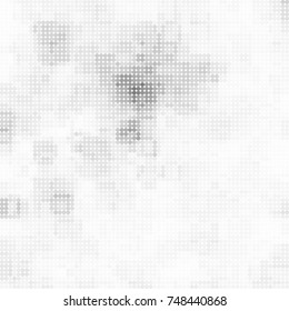 Halftone black, white, gray circles. Abstract ink spots vector pattern