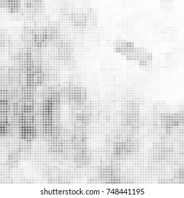 Halftone black, white, gray circles. Abstract ink spots vector pattern