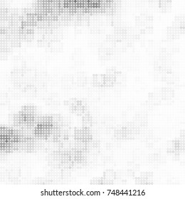 Halftone black, white, gray circles. Abstract ink spots vector pattern