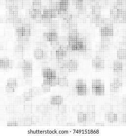 Halftone black, white, gray circles. Abstract ink spots vector pattern
