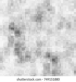 Halftone black, white, gray circles. Abstract ink spots vector pattern