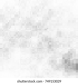 Halftone black, white, gray circles. Abstract ink spots vector pattern