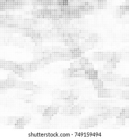 Halftone black, white, gray circles. Abstract ink spots vector pattern
