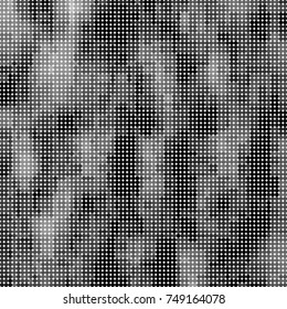 Halftone black, white, gray circles. Abstract ink spots vector pattern