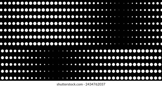 Halftone black and white grunge. Texture of dots scattered on a white background. Abstract pattern in vintage art style print on business cards, badges, labels.	