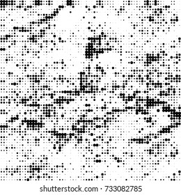 Halftone black and white. Ink spots randomly scattered over the surface. Pattern monochrome background optical pop art texture for posters, business cards, cover, labels mock-up, stickers layout