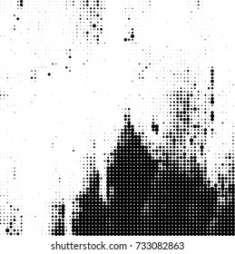 Halftone black and white. Ink spots randomly scattered over the surface. Pattern monochrome background optical pop art texture for posters, business cards, cover, labels mock-up, stickers layout