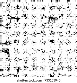 Halftone black and white. Ink spots randomly scattered over the surface. Pattern monochrome background optical pop art texture for posters, business cards, cover, labels mock-up, stickers layout