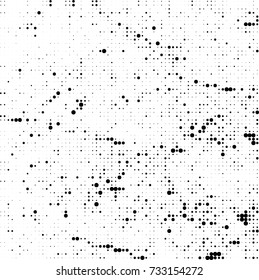 Halftone black and white. Ink spots randomly scattered over the surface. Pattern monochrome background optical pop art texture for posters, business cards, cover, labels mock-up, stickers layout