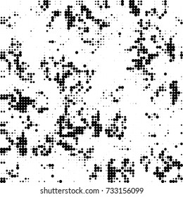 Halftone black and white. Ink spots randomly scattered over the surface. Pattern monochrome background optical pop art texture for posters, business cards, cover, labels mock-up, stickers layout