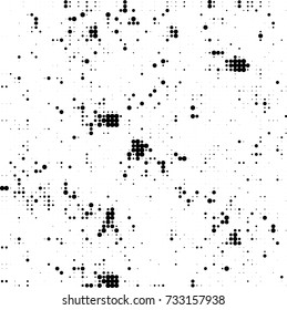Halftone black and white. Ink spots randomly scattered over the surface. Pattern monochrome background optical pop art texture for posters, business cards, cover, labels mock-up, stickers layout