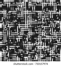 Halftone black and white. Ink spots randomly scattered over the surface. Pattern monochrome background optical pop art texture for posters, business cards, cover, labels mock-up, stickers layout