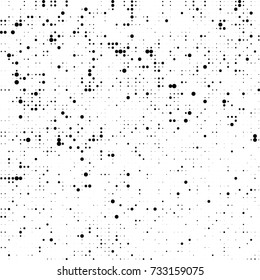 Halftone black and white. Ink spots randomly scattered over the surface. Pattern monochrome background optical pop art texture for posters, business cards, cover, labels mock-up, stickers layout