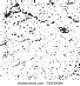 Halftone black and white. Ink spots randomly scattered over the surface. Pattern monochrome background optical pop art texture for posters, business cards, cover, labels mock-up, stickers layout