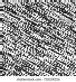 Halftone black and white. Ink spots randomly scattered over the surface. Pattern monochrome background optical pop art texture for posters, business cards, cover, labels mock-up, stickers layout