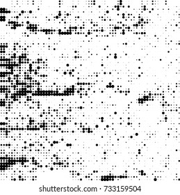 Halftone black and white. Ink spots randomly scattered over the surface. Pattern monochrome background optical pop art texture for posters, business cards, cover, labels mock-up, stickers layout