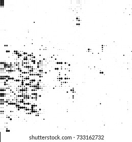 Halftone black and white. Ink spots randomly scattered over the surface. Pattern monochrome background optical pop art texture for posters, business cards, cover, labels mock-up, stickers layout
