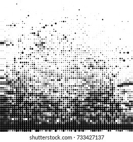 Halftone black and white. Ink spots randomly scattered over the surface. Pattern monochrome background optical pop art texture for posters, business cards, cover, labels mock-up, stickers layout