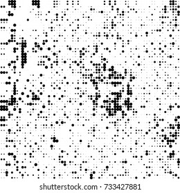Halftone black and white. Ink spots randomly scattered over the surface. Pattern monochrome background optical pop art texture for posters, business cards, cover, labels mock-up, stickers layout